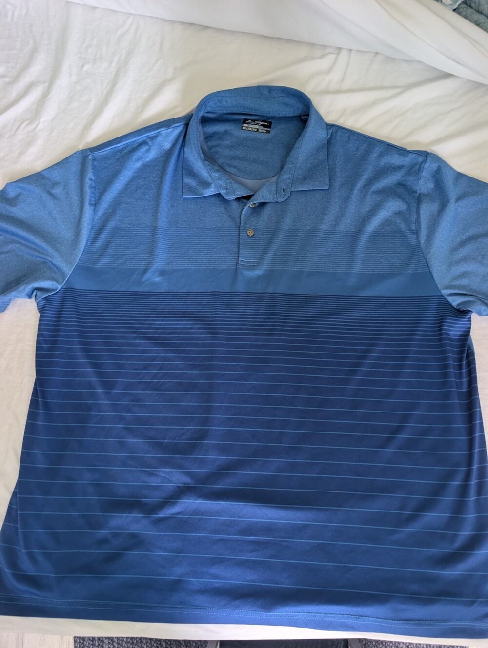Ben Hogan Shirt Mens 2XL Blue Golf Polo Performance Short Sleeve